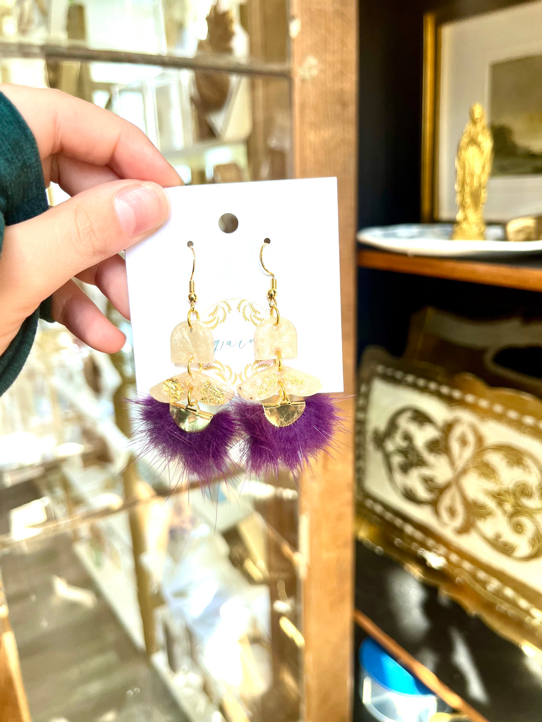 Purple Frindge Earrings- Engrained
