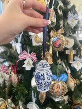 Load image into Gallery viewer, Blue and White Ginger Jar Ornaments - Belle Reve Designs by Megan Gatte
