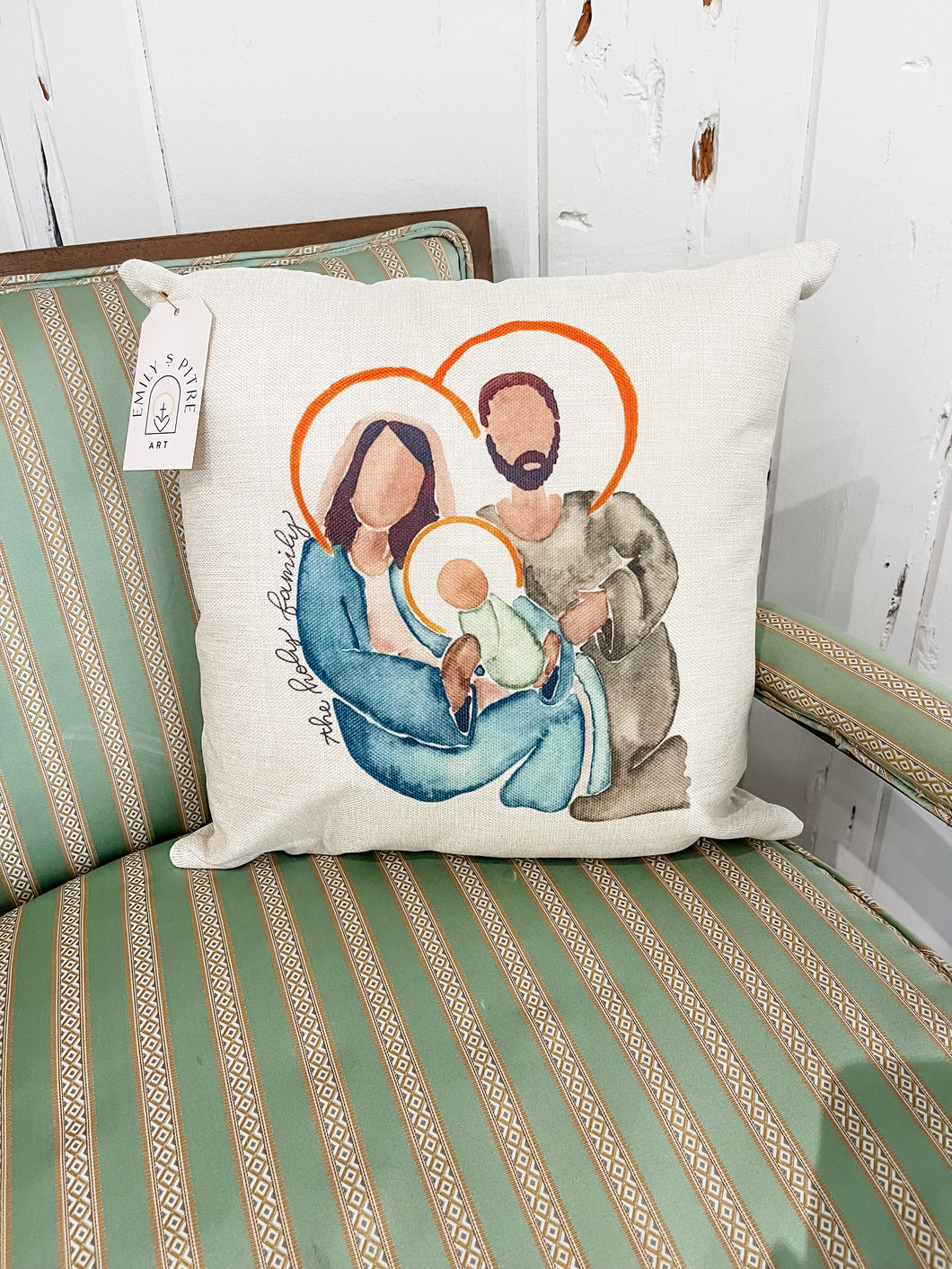 Holy Family Pillow-Emily S. Pitre