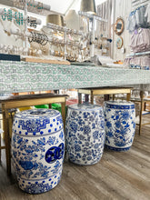 Load image into Gallery viewer, Ceramic Chinoiserie Floral Garden
Stools - KOF *cannot ship*
