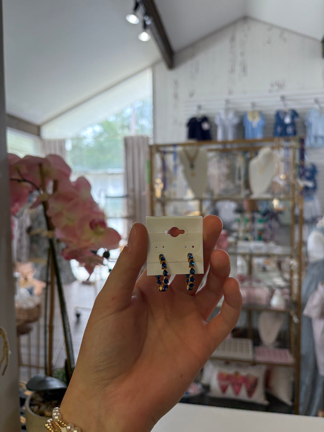 Navy earrings - The Gilded Mosquito by Lisa Leger