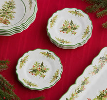 Load image into Gallery viewer, Set of 4 Holly Tree Melamine- 6in Canape Plates Gift - KOF
