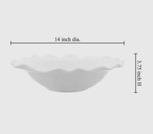 Load image into Gallery viewer, White 14&quot; Melamine Serving Bowl - KOF
