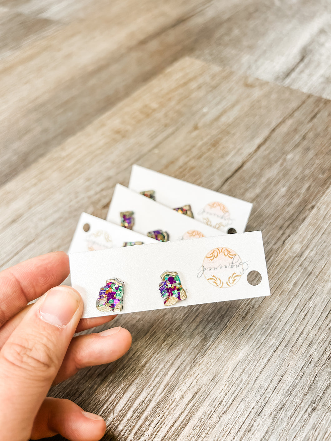 Mardi Gras boots studs - Engrained