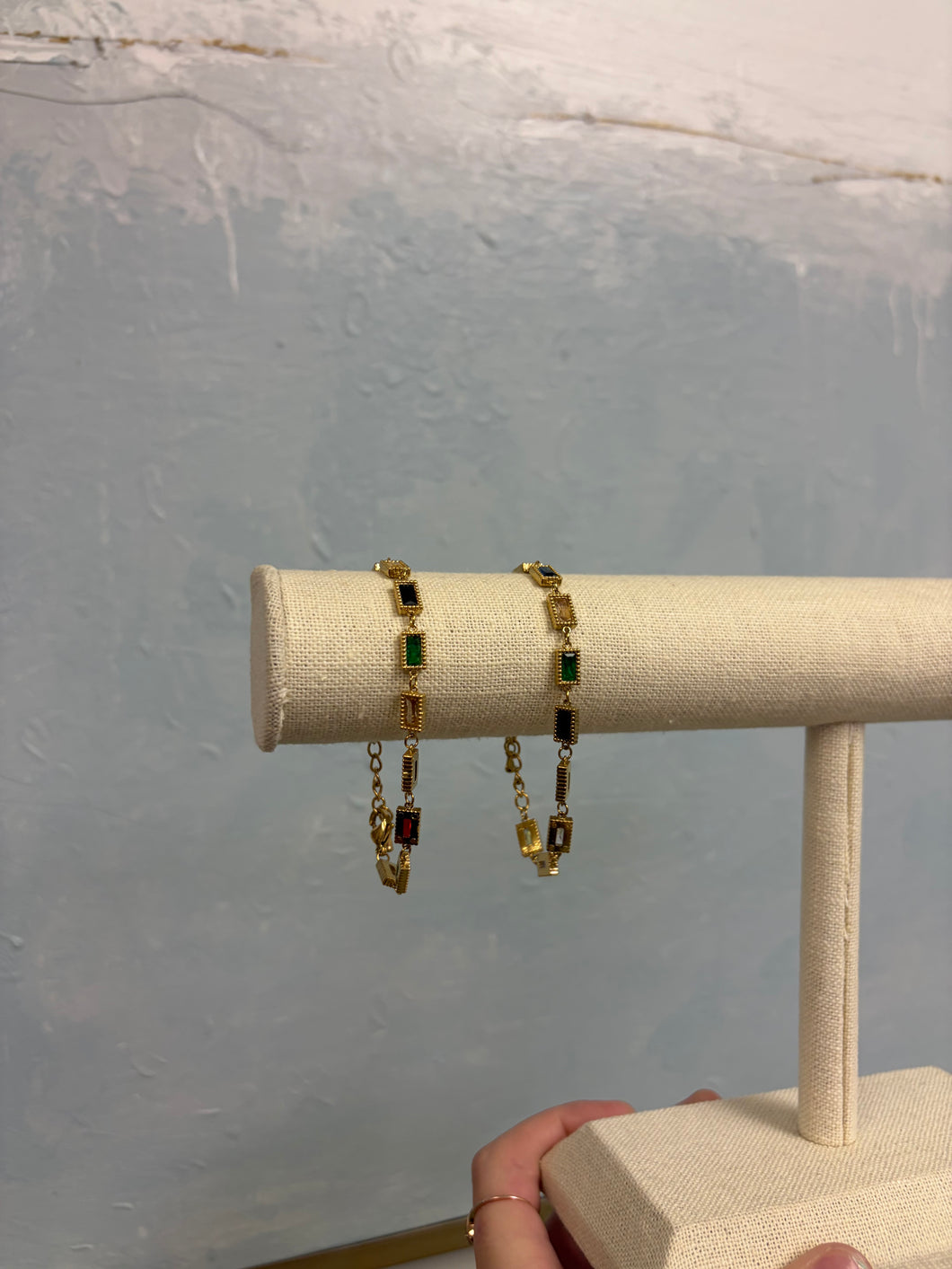 Multi gem bracelet - The Gilded Mosquito by Lisa Leger