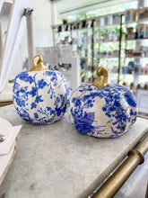 Load image into Gallery viewer, Blue and White Pumpkin- Grace and Mercy Company by Ginger
