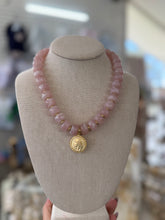 Load image into Gallery viewer, Large Pink Stone Necklace - The Gilded Mosquito by Lisa Leger
