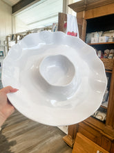 Load image into Gallery viewer, White 16&quot; Melamine Chip &amp; Dip - KOF
