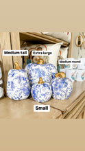 Load image into Gallery viewer, Blue and White Pumpkin- Grace and Mercy Company by Ginger
