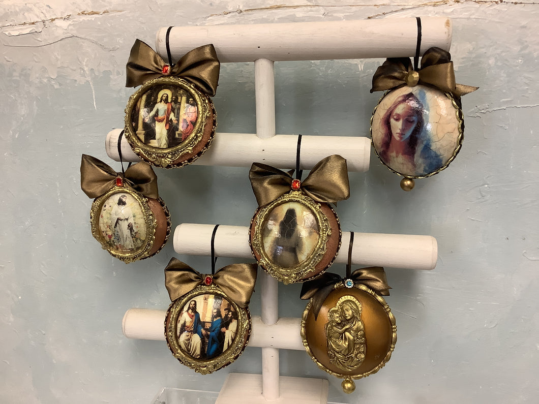 Assorted small Vintage religious ornaments - Sacred Designs