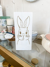 Load image into Gallery viewer, “Easter Bunny” Accent with Gold Paint on Wood-Christina Yeager Designs
