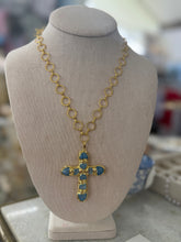 Load image into Gallery viewer, Colored chunky cross necklace - Sophie Mo’s jewelry
