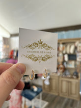 Load image into Gallery viewer, Small Beaded Hoop Earrings- Sacred Designs
