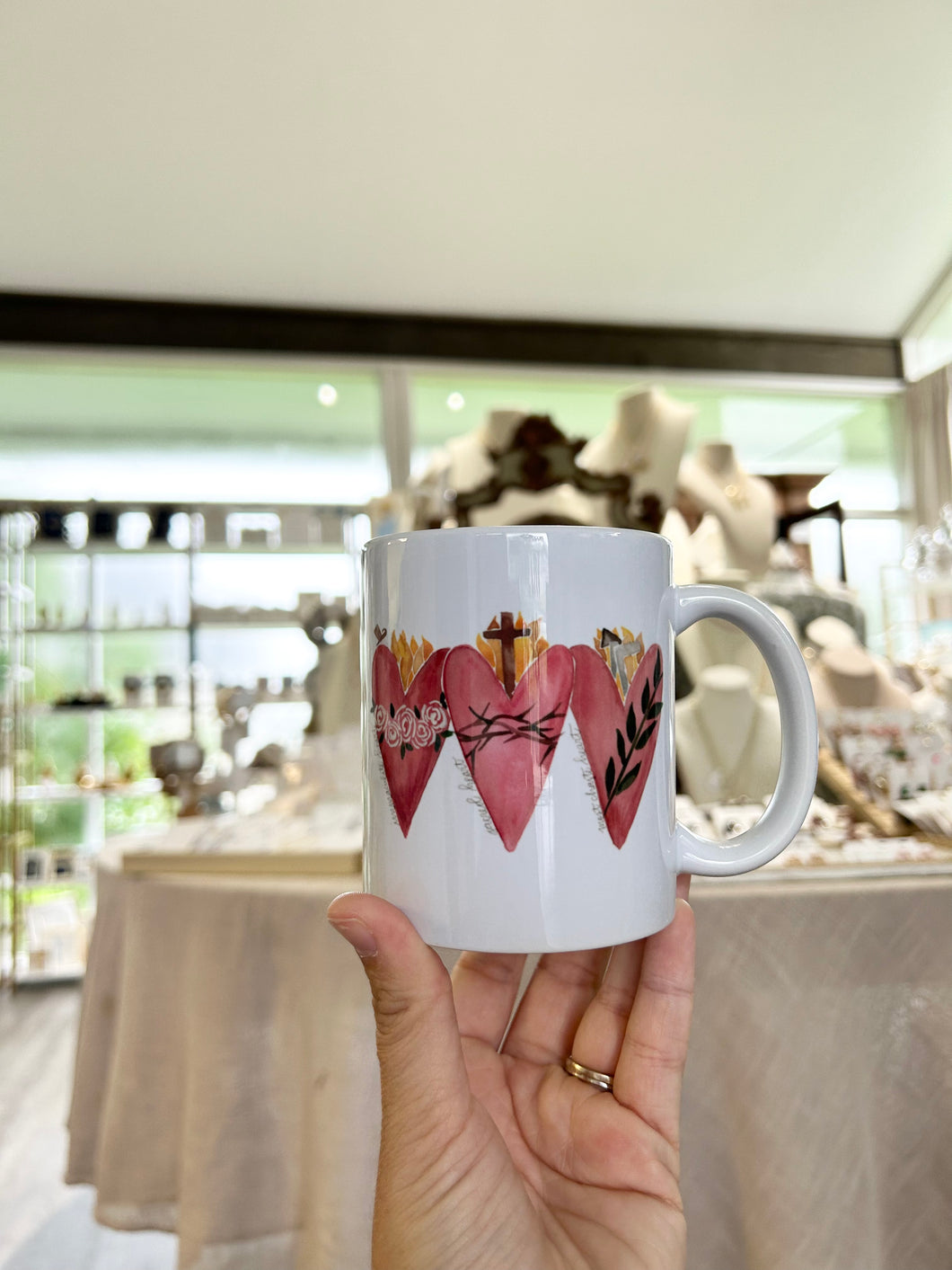 Sacred hearts mug -Emily S. Pitrer