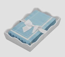 Load image into Gallery viewer, Ceramic Scallop Napkin Tray with Guest Towel - KOF
