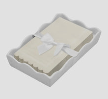 Load image into Gallery viewer, Ceramic Scallop Napkin Tray with Guest Towel - KOF
