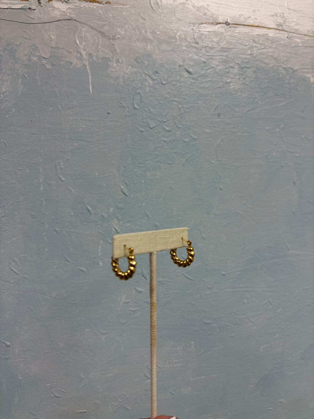 Stainless gold hoop earrings - The Gilded Mosquito