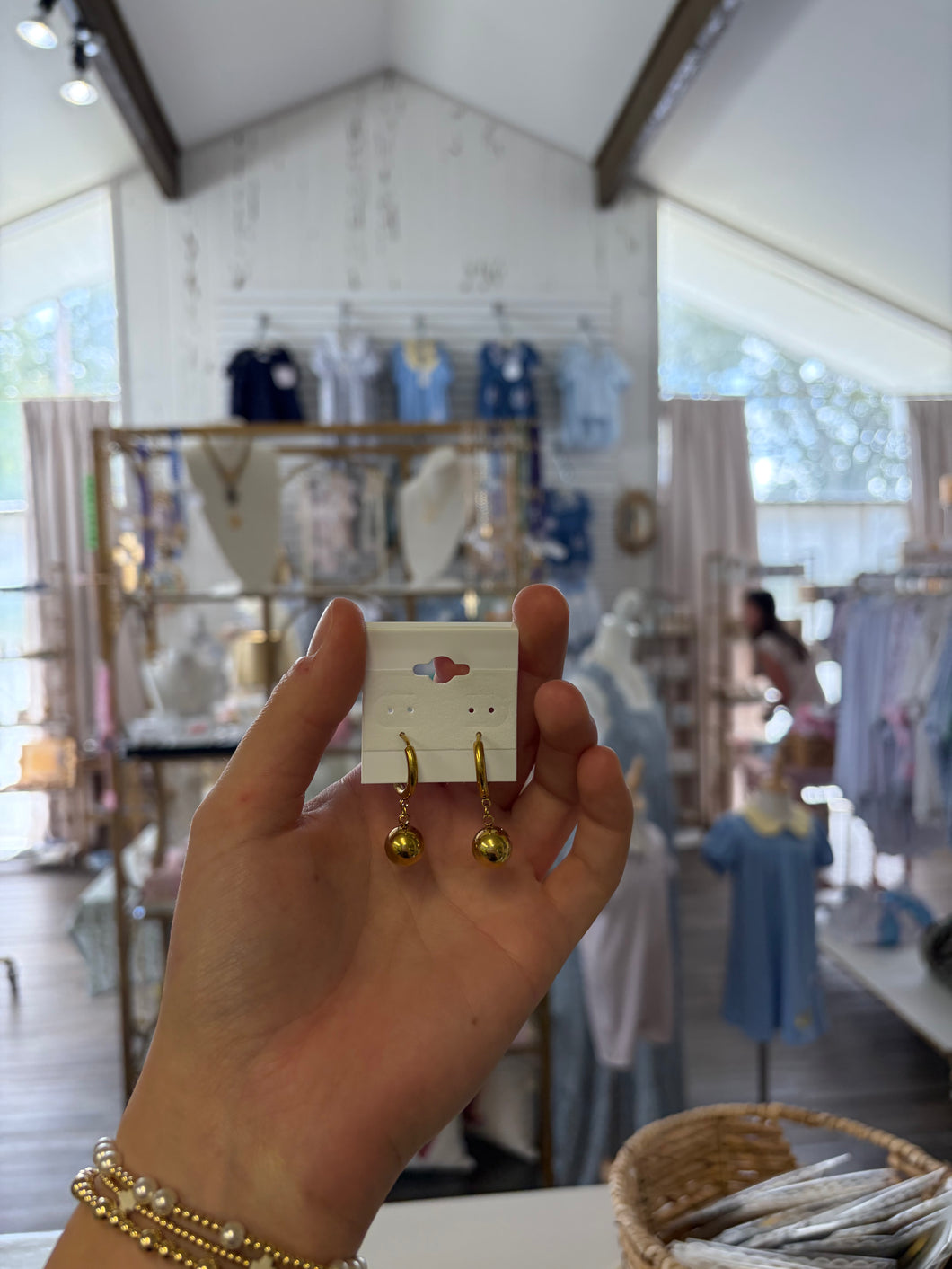 Gold hoop earrings The Gilded Mosquito by Lisa Leger