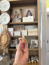 Load image into Gallery viewer, Mini holy water roller- vintage inspired &amp; gold leafed by hand - By JLM Designs
