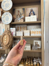 Load image into Gallery viewer, Mini holy water roller- vintage inspired &amp; gold leafed by hand - By JLM Designs
