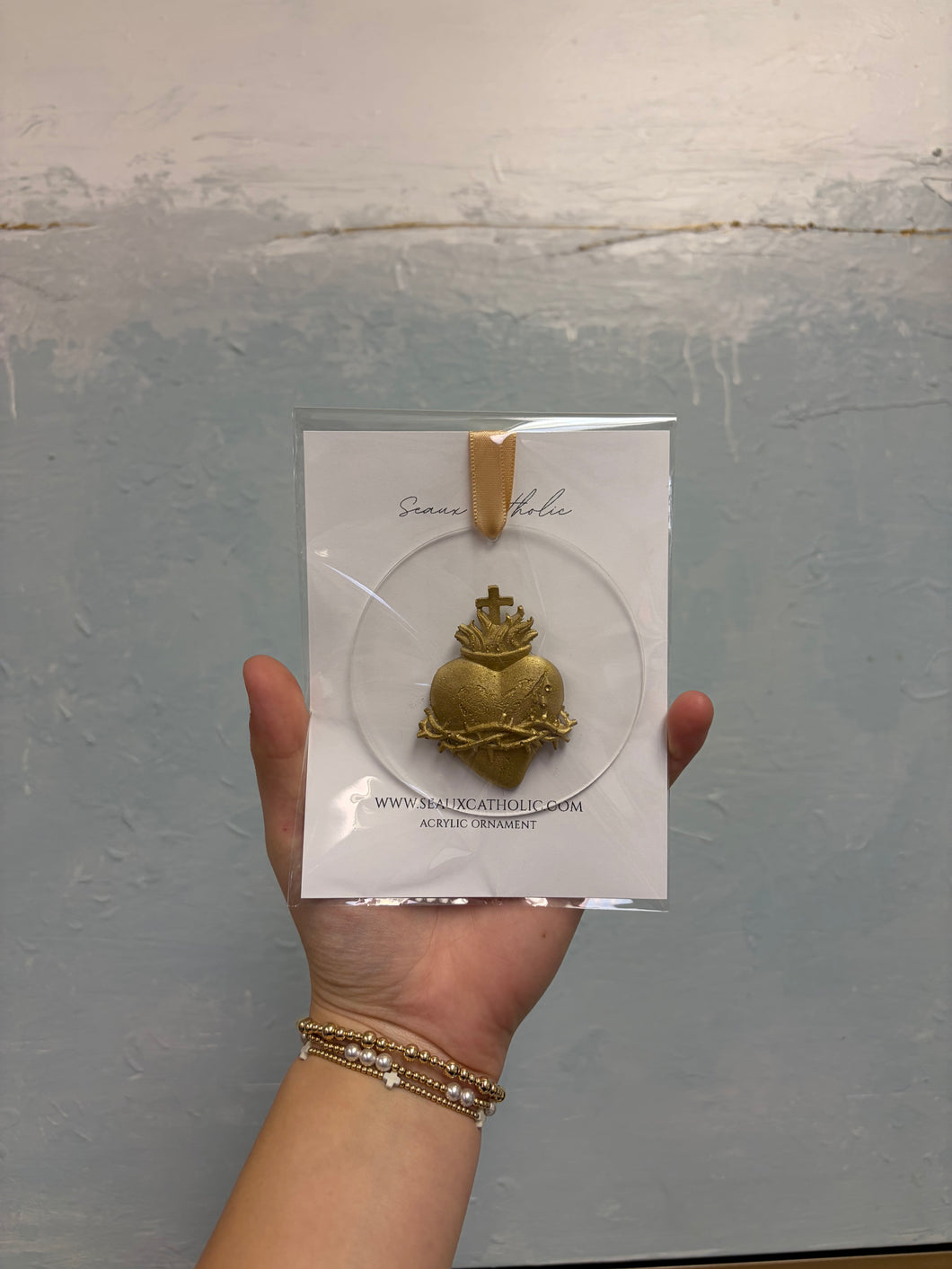 Sacred heart ornament- Seaux Catholic