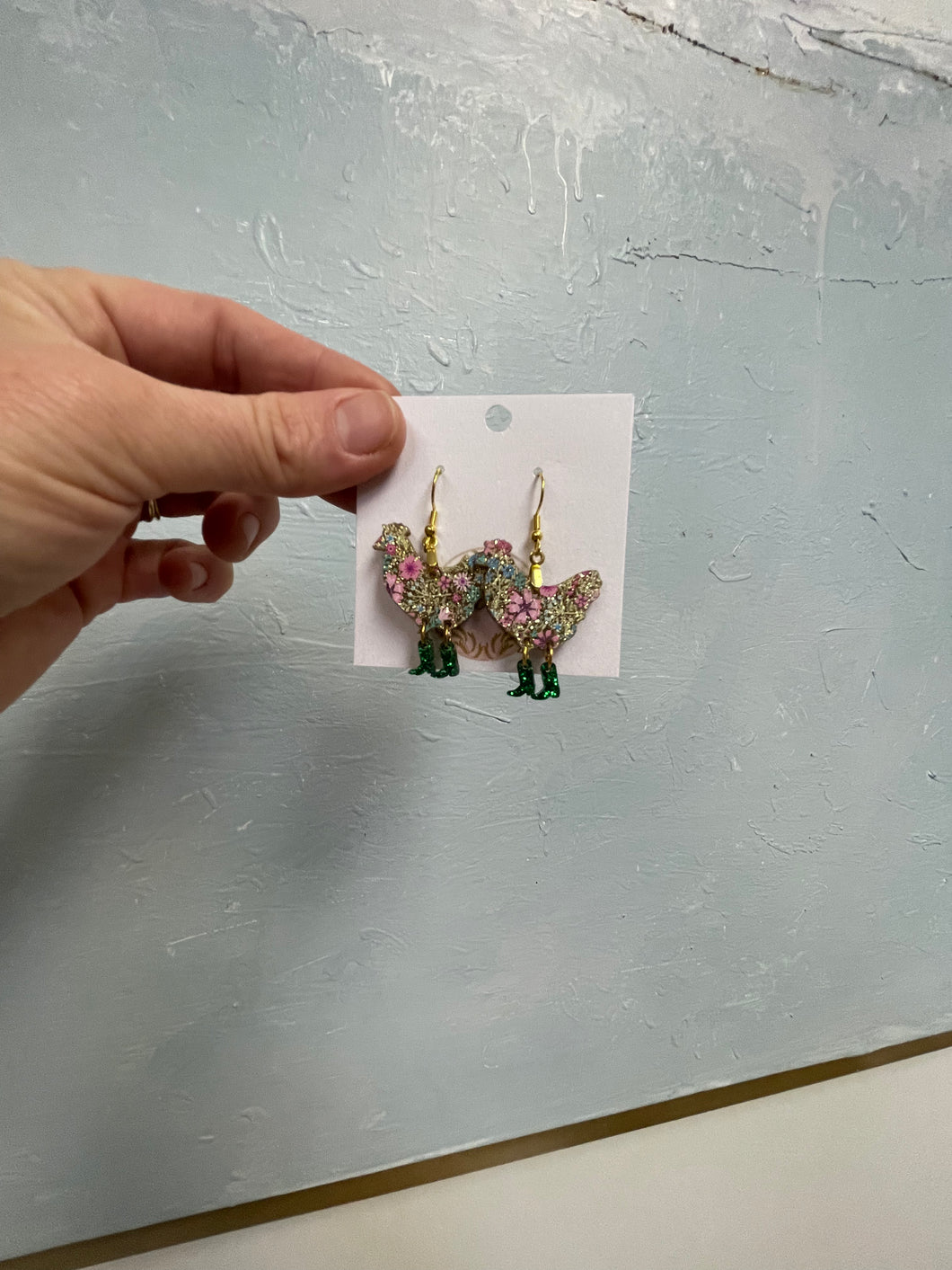 Floral Chicken Earrings - Engrained
