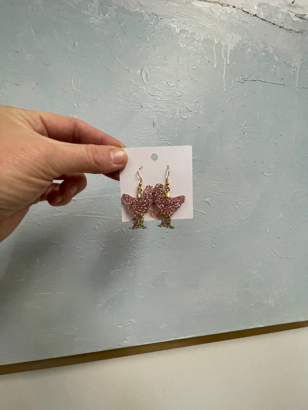 Pink Chicken Earrings - Engrained