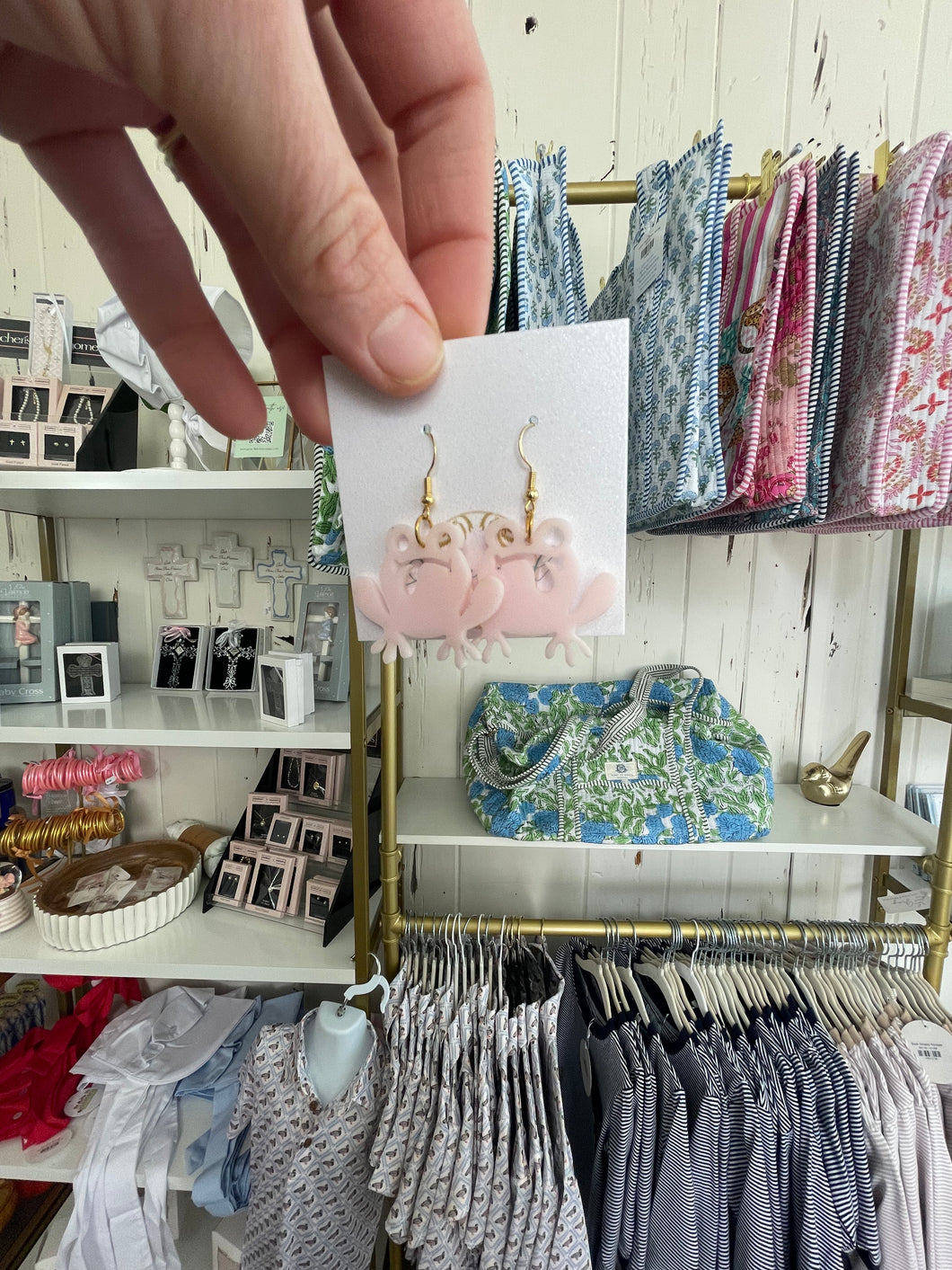 Light pink Frog Earrings - Engrained