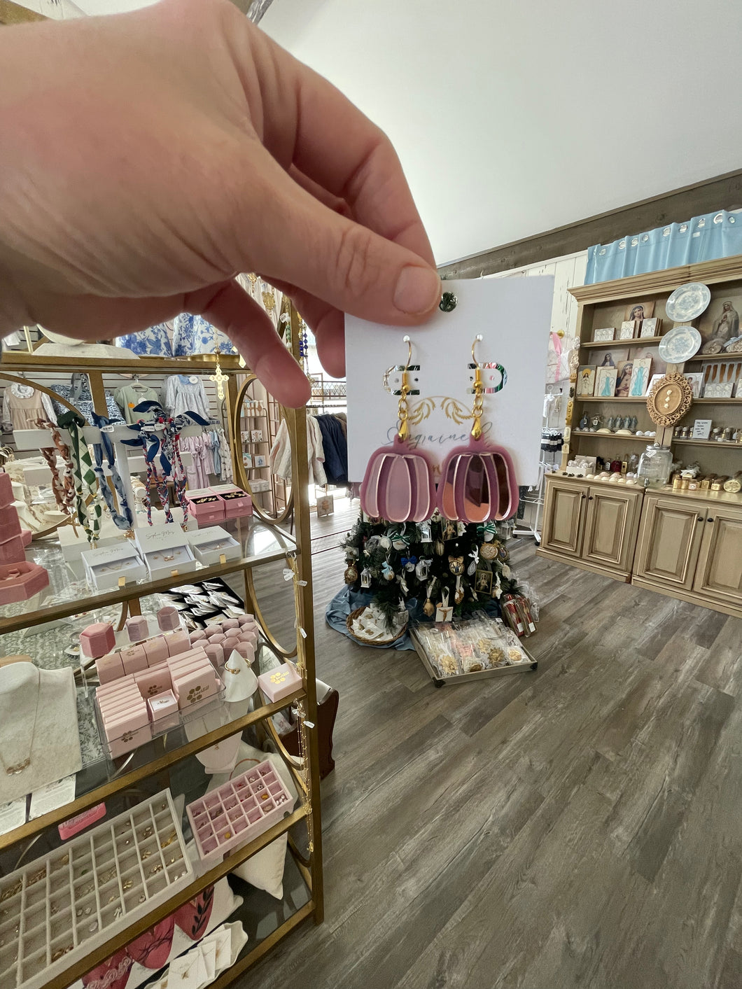 Pink pumpkin Earrings - Engrained