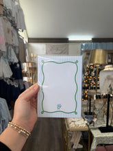 Load image into Gallery viewer, Blue striped notepad- Stretched Out Designs
