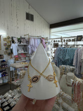 Load image into Gallery viewer, Steering Wheel Mary + Cross attachment - Gilded Mosquito by Lisa Leger
