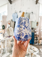 Load image into Gallery viewer, Blue and White Pumpkin- Grace and Mercy Company by Ginger
