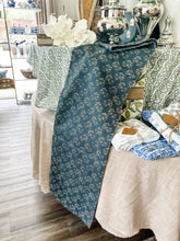 Load image into Gallery viewer, Floral Block Print Table Runner 72x14

