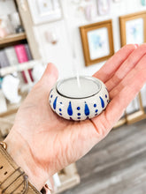 Load image into Gallery viewer, Blue and White Chinoiserie Candleholder with Tealight Candle
