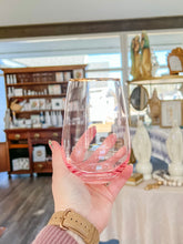 Load image into Gallery viewer, Rose stemless Crystal wine glass
