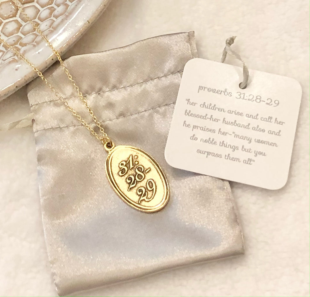 Mother’s Day Necklace - Proverbs 31:28-29