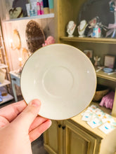 Load image into Gallery viewer, Antique saucer : white with gold rim
