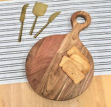 Load image into Gallery viewer, Round Acacia Wood Cheese Board
