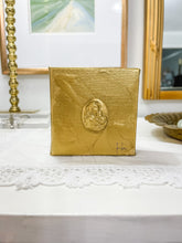 Load image into Gallery viewer, Religious image on 4x4 textured canvas / tone on tone series
