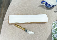 Load image into Gallery viewer, White and Gold Cracker Tray
