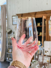 Load image into Gallery viewer, Rose stemless Crystal wine glass
